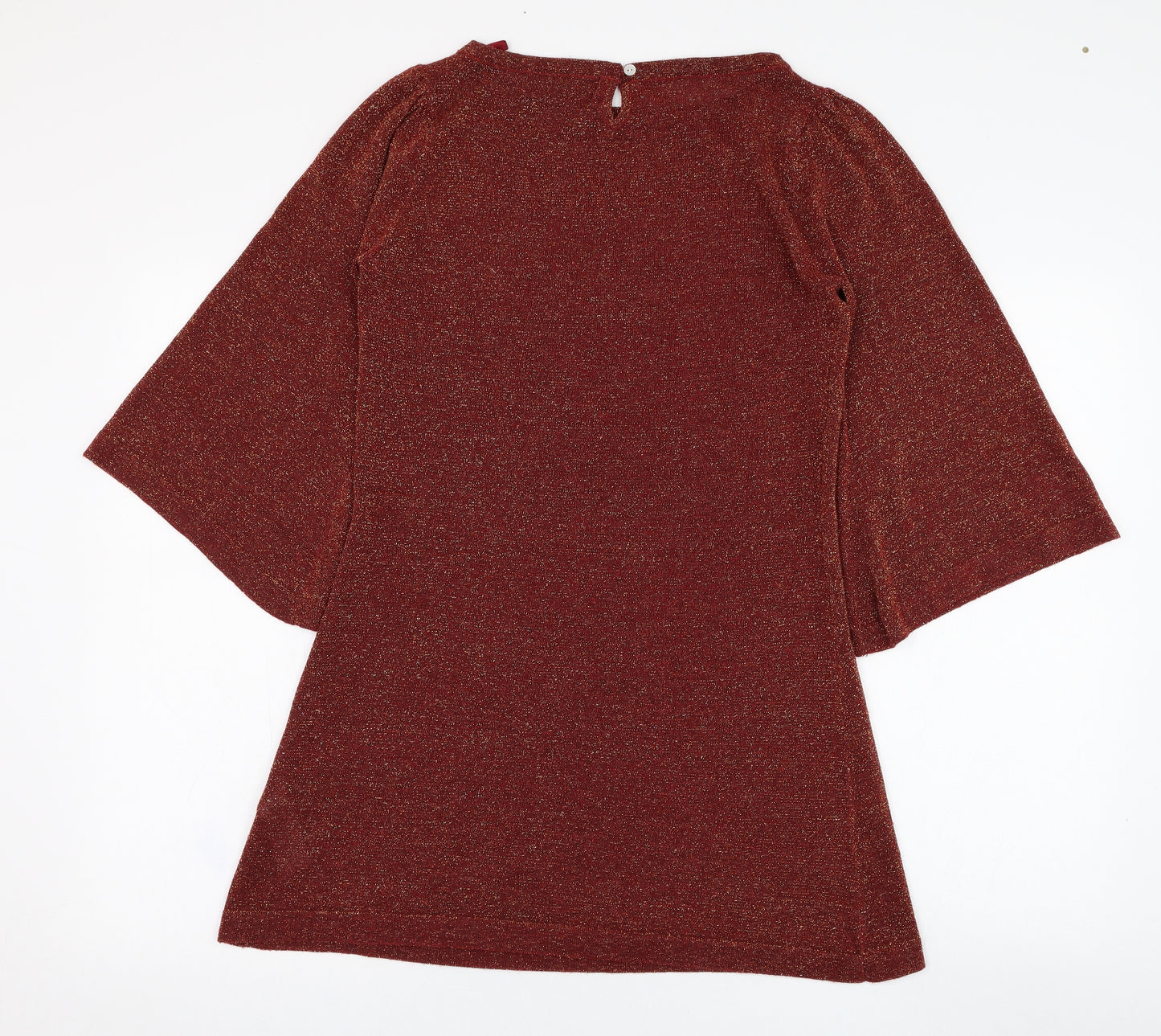 Atmosphere Womens Red Round Neck  Acrylic Pullover Jumper Size 12