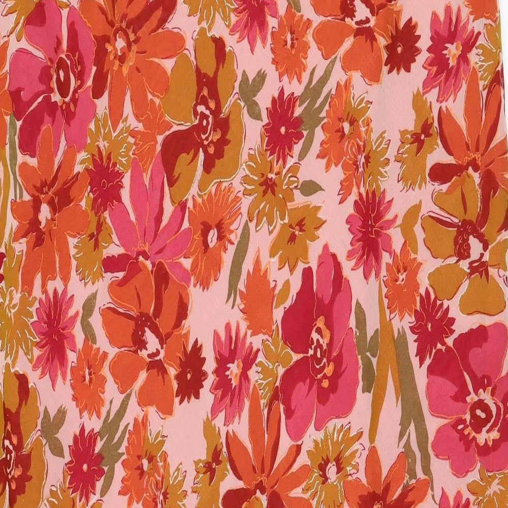 Atmosphere Womens Pink Floral Polyester Maxi Skirt Size 18
