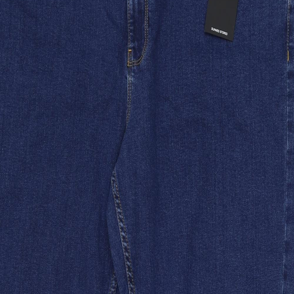 Dunnes Stores Womens Blue  Cotton Bootcut Jeans Size 18 L30 in Regular Zip