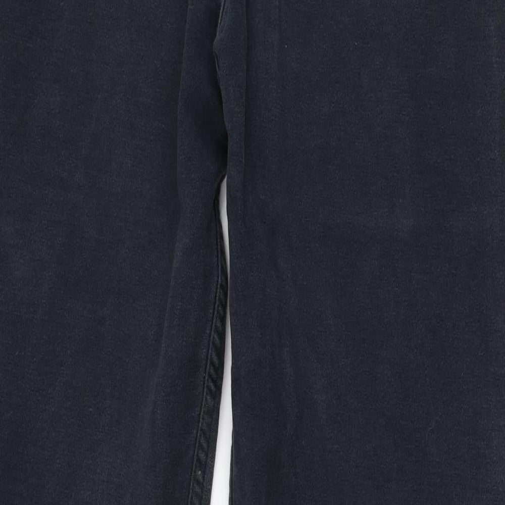 Marks and Spencer Mens Black  Cotton Straight Jeans Size 34 L31 in Regular Zip