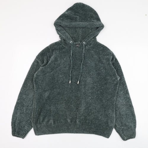 Primark Womens Green  Polyester Pullover Hoodie Size 6  Pullover