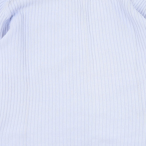 DASH Womens Blue V-Neck  Polyester Cardigan Jumper Size 14