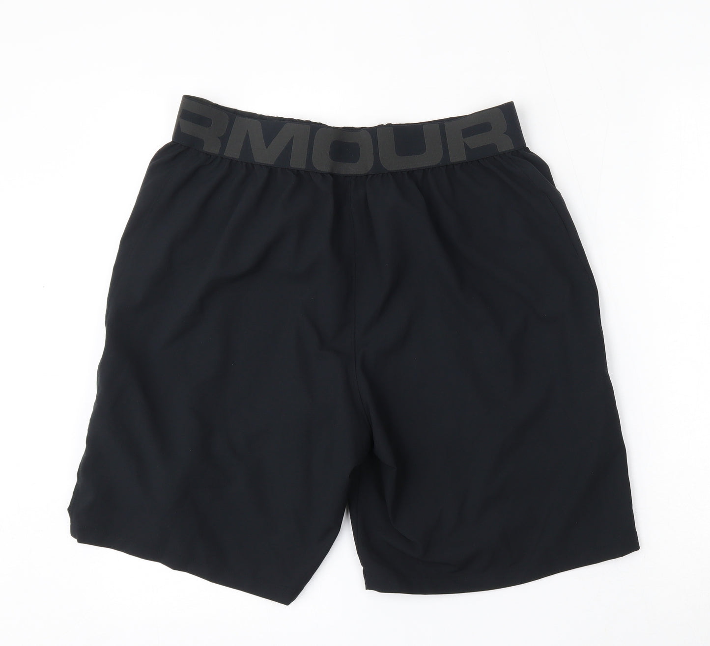 Under armour Mens Black  Polyester Athletic Shorts Size L L7 in Regular Drawstring