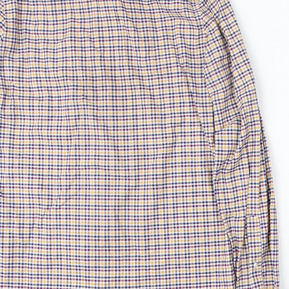 NEXT Mens Multicoloured Check Cotton  Dress Shirt Size M Collared Button
