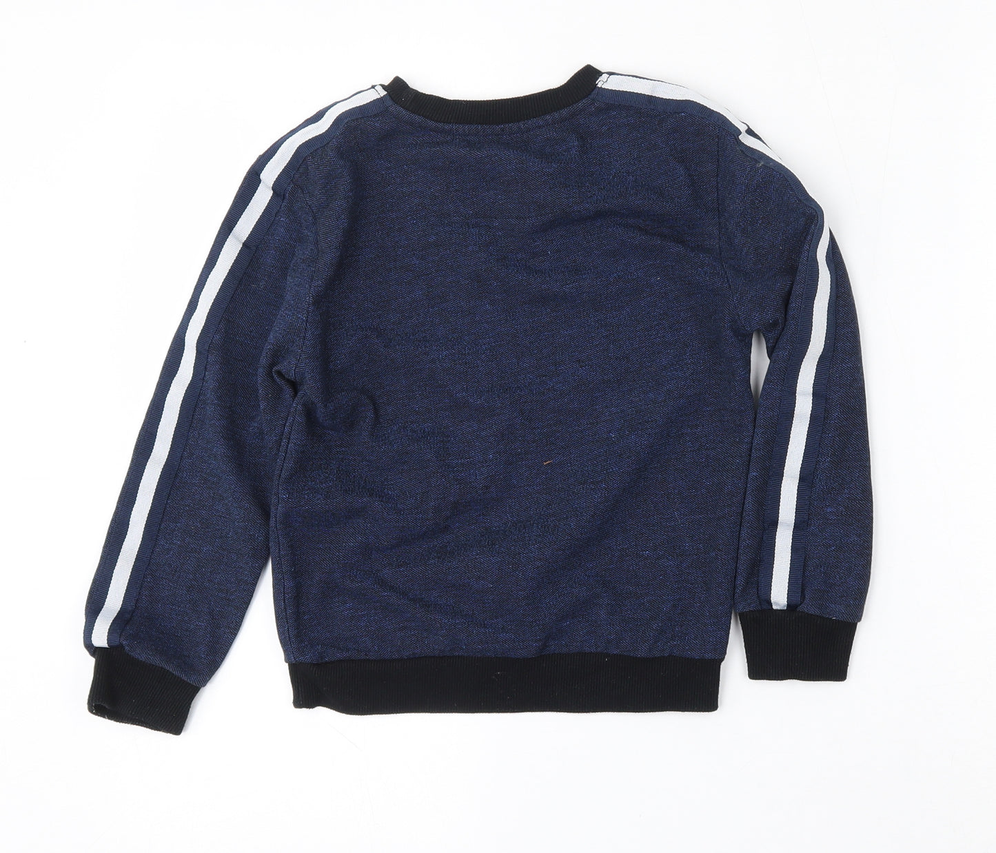Primark Boys Blue Round Neck  Cotton Pullover Jumper Size 7-8 Years
