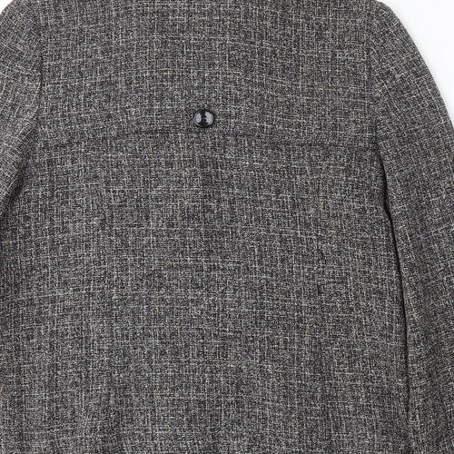 Isle Womens Grey  Polyester Jacket Blazer Size 10
