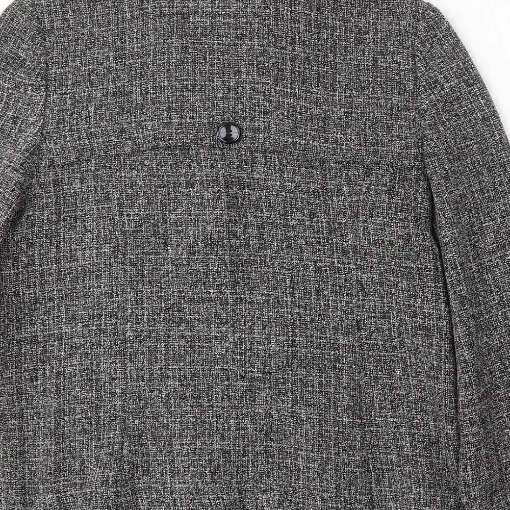 Isle Womens Grey  Polyester Jacket Blazer Size 10