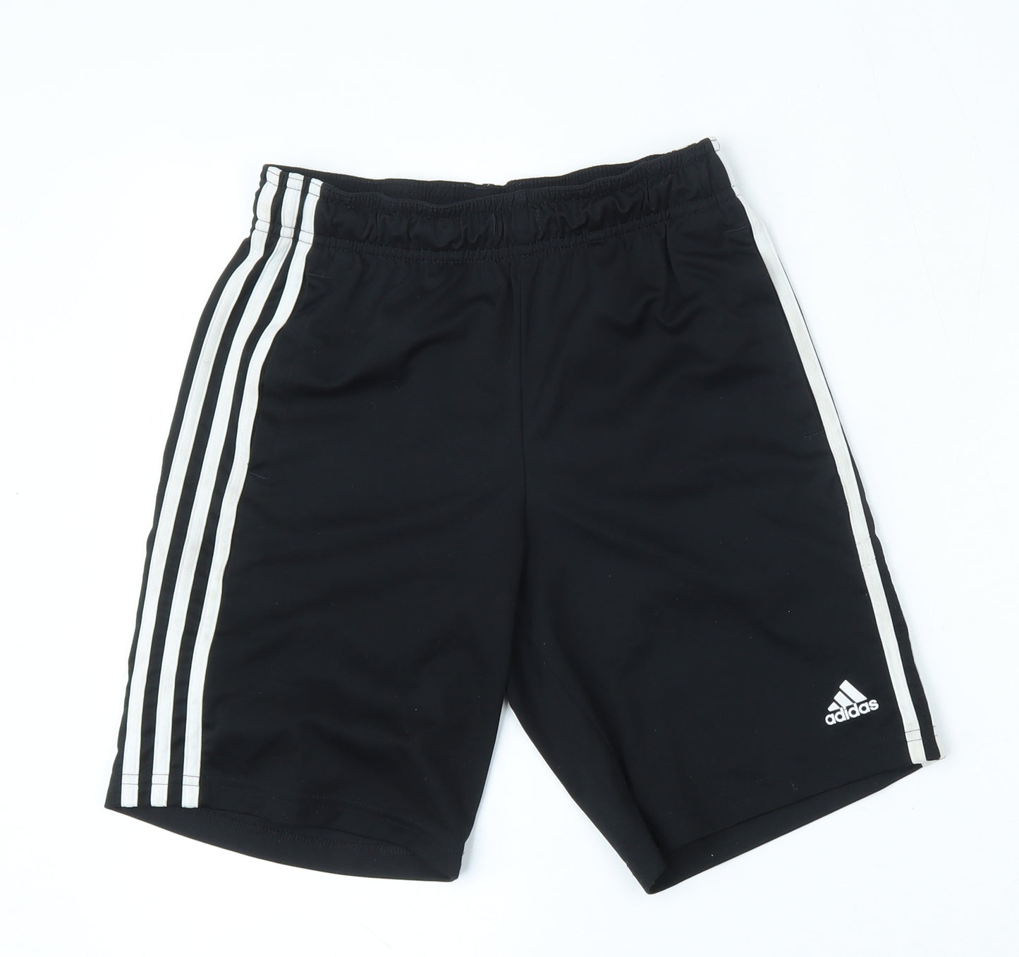 adidas Boys Black  Polyester Sweat Shorts Size 11-12 Years  Regular