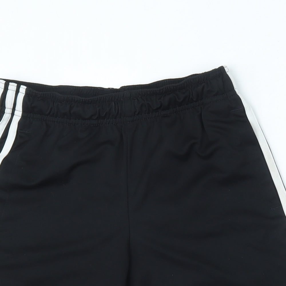 adidas Boys Black  Polyester Sweat Shorts Size 11-12 Years  Regular
