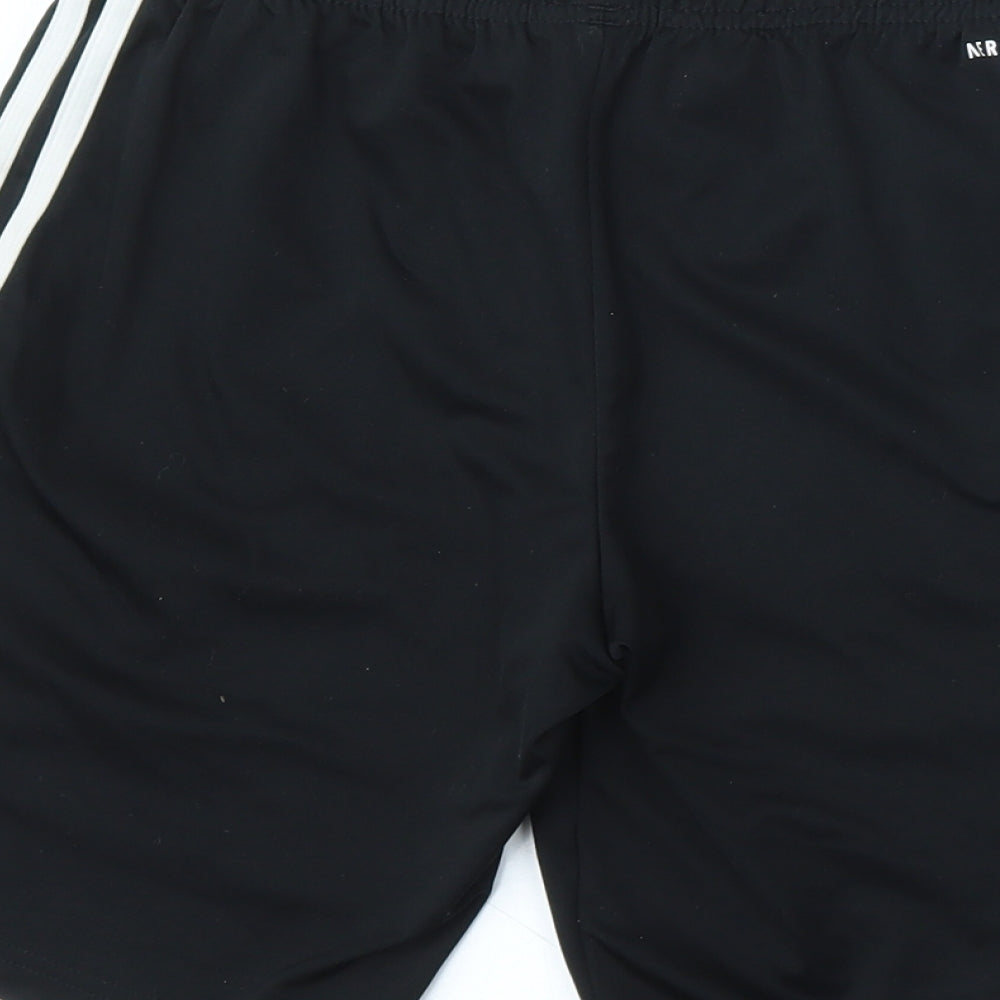 adidas Boys Black  Polyester Sweat Shorts Size 11-12 Years  Regular