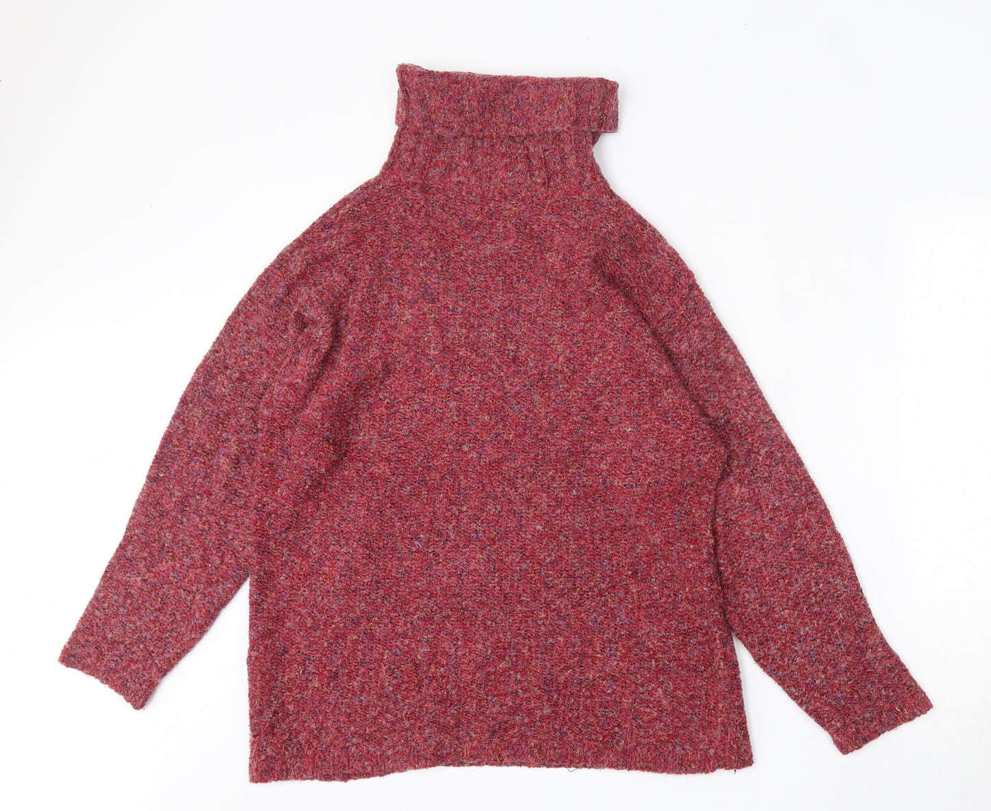 Signature Experience Womens Multicoloured Roll Neck  Acrylic Pullover Jumper Size M
