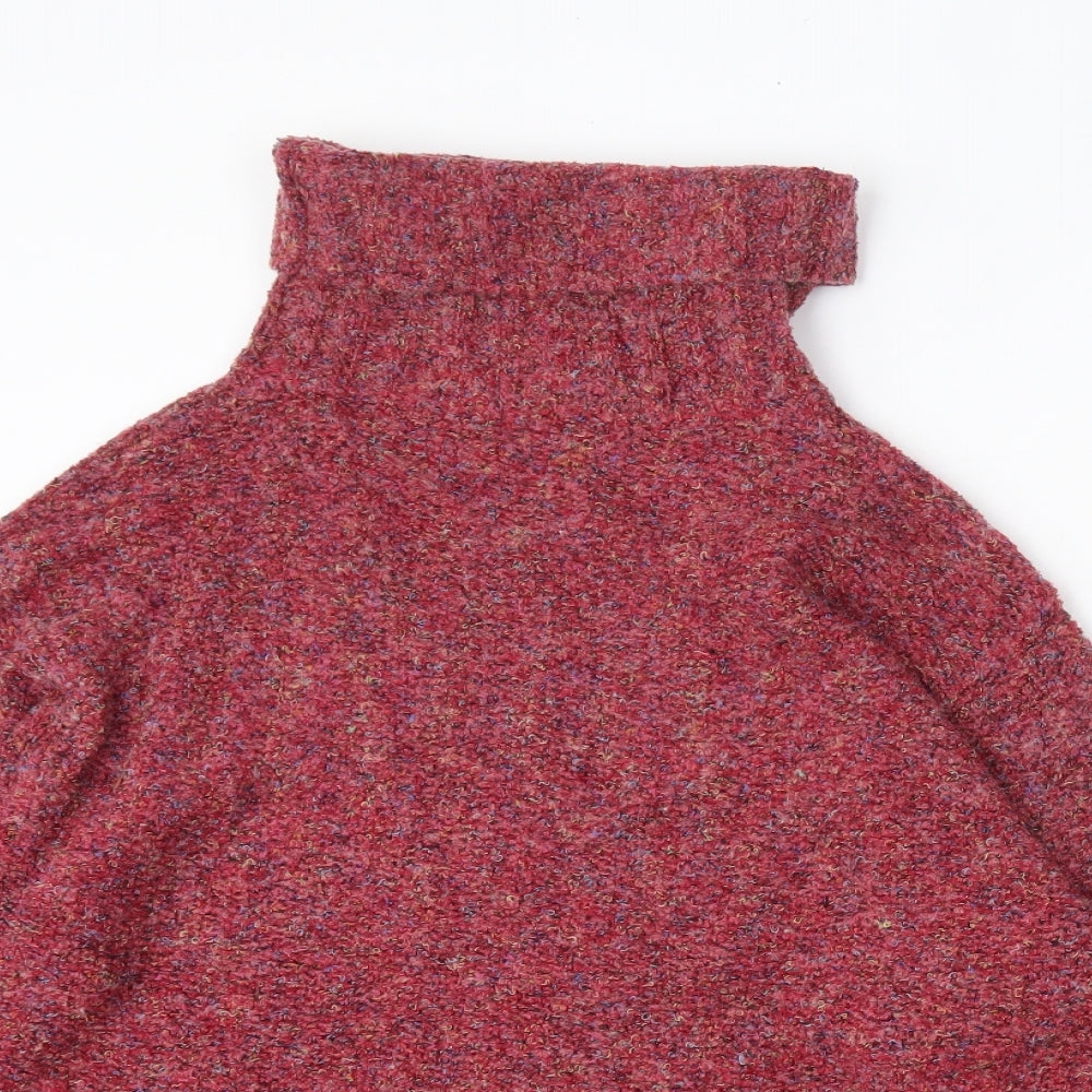 Signature Experience Womens Multicoloured Roll Neck  Acrylic Pullover Jumper Size M