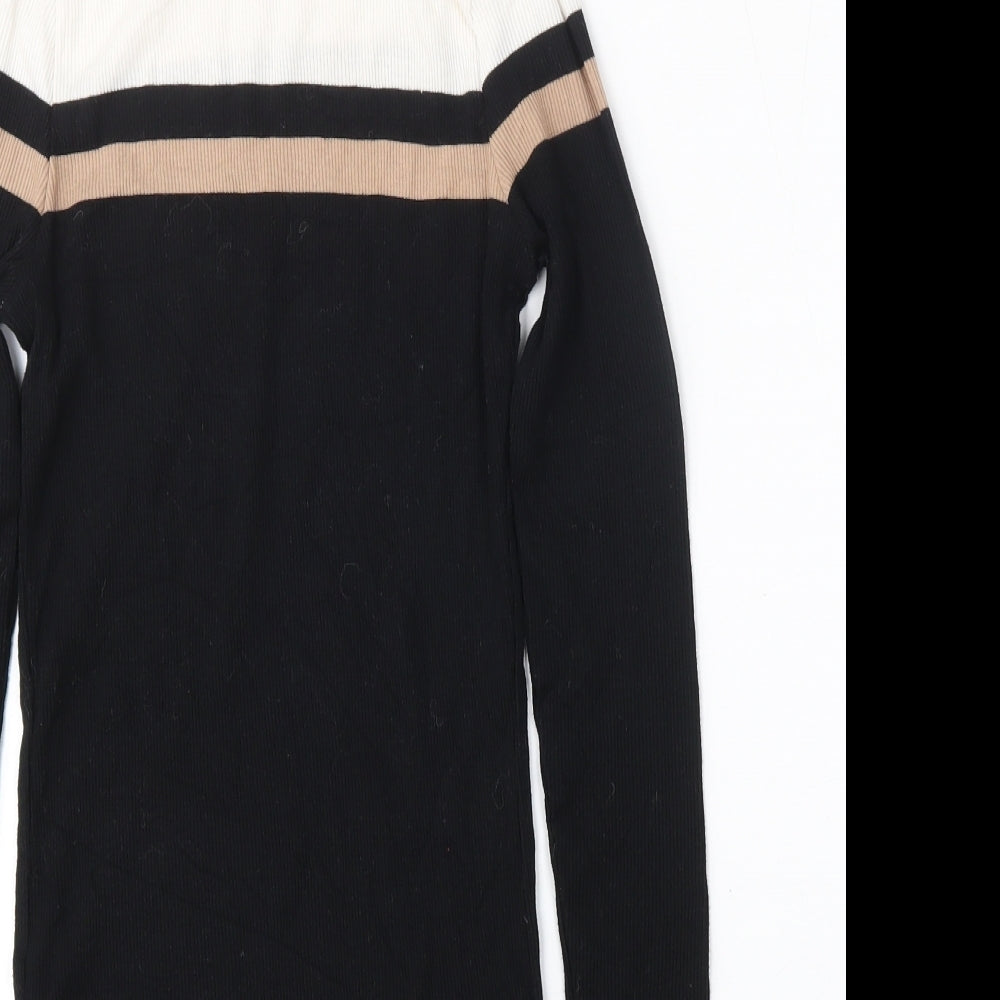 New Look Womens Multicoloured Roll Neck  Polyester Pullover Jumper Size 12