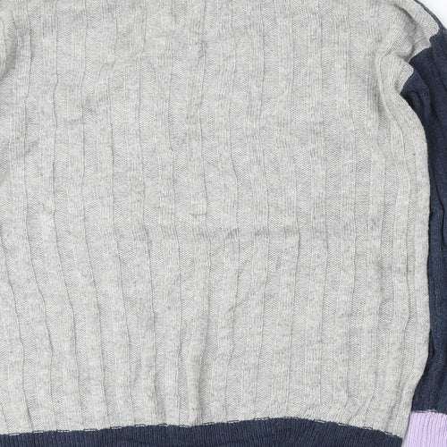 Marks and Spencer Womens Grey Round Neck  Acrylic Pullover Jumper Size XS