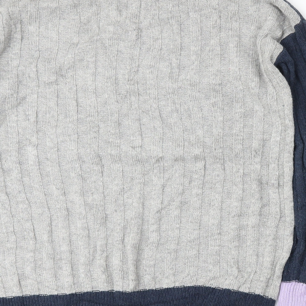 Marks and Spencer Womens Grey Round Neck  Acrylic Pullover Jumper Size XS
