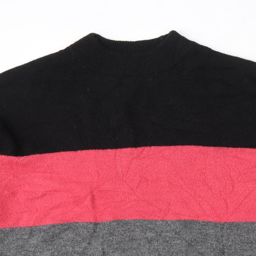 Matalan Womens Multicoloured Round Neck Striped Acrylic Pullover Jumper Size S