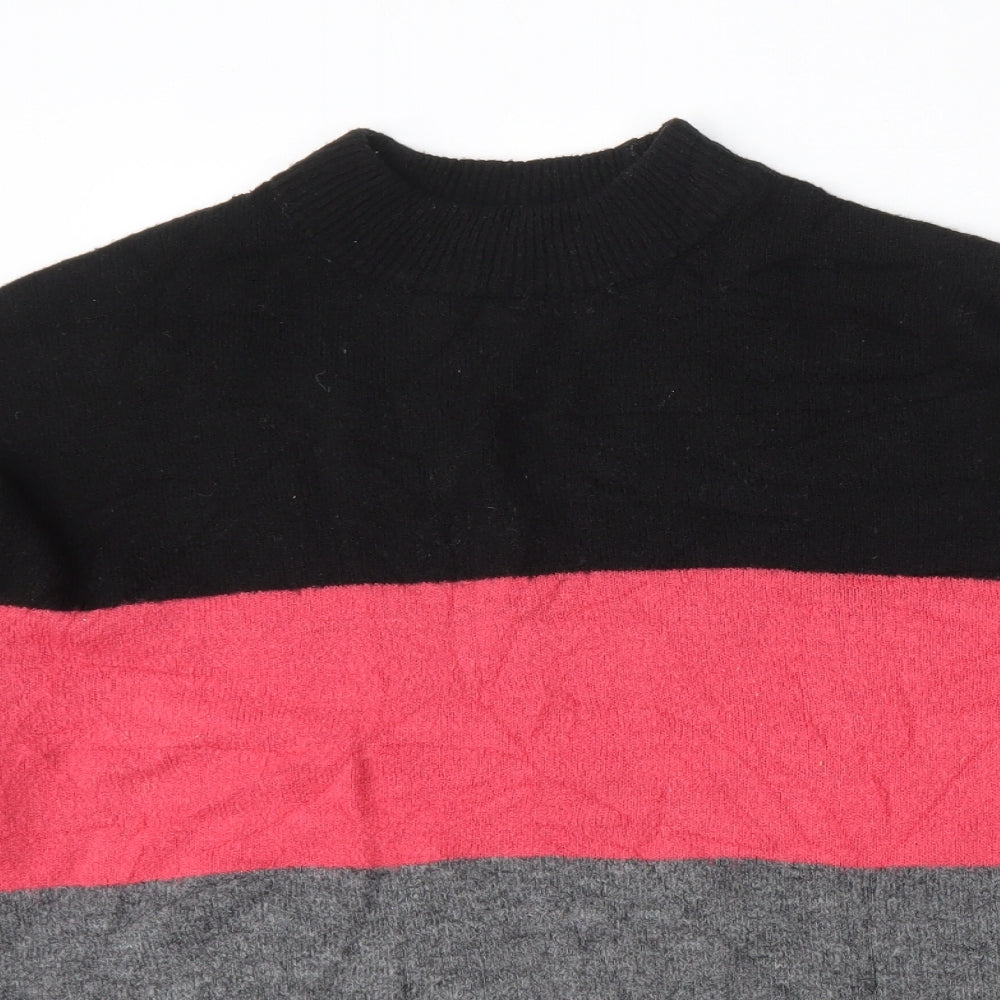 Matalan Womens Multicoloured Round Neck Striped Acrylic Pullover Jumper Size S