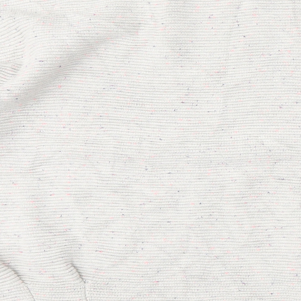 French Connection Womens Grey Round Neck  Cotton Pullover Jumper Size S