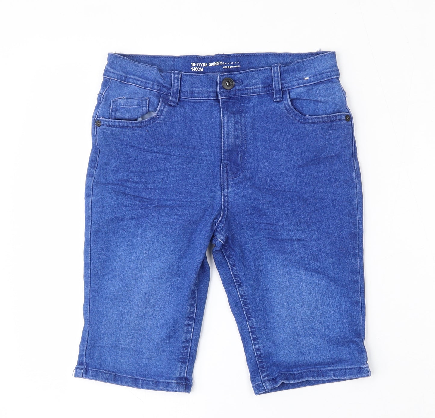 Denim Co Boys Blue  Cotton Bermuda Shorts Size 10-11 Years  Regular
