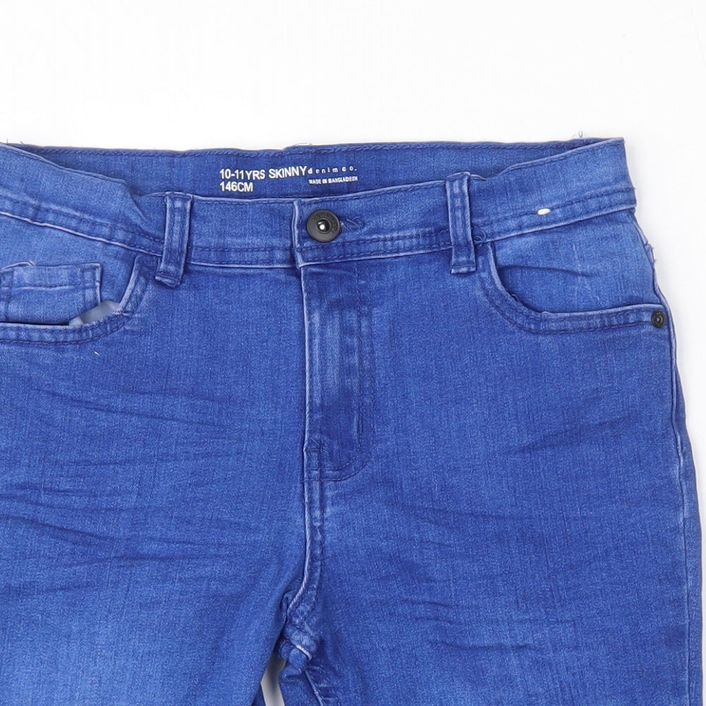 Denim Co Boys Blue  Cotton Bermuda Shorts Size 10-11 Years  Regular