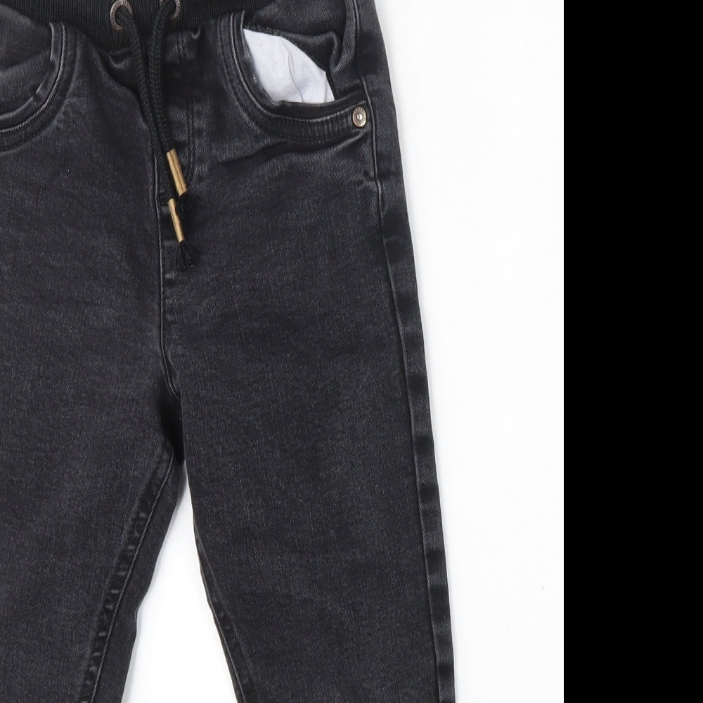 George Boys Black  Cotton Jegging Jeans Size 4-5 Years  Regular