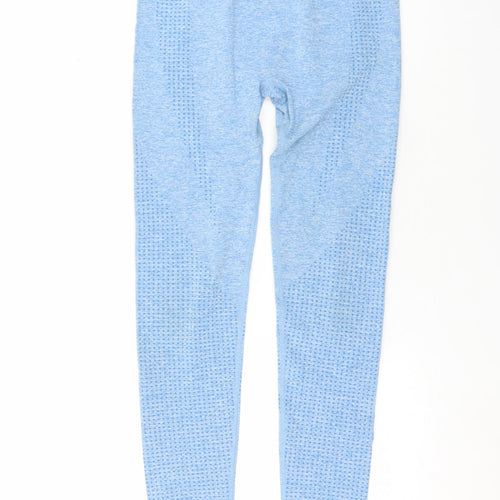 Preworn Womens Blue Flecked Polyimide Capri Leggings Size S L20.5 in Extra-Slim