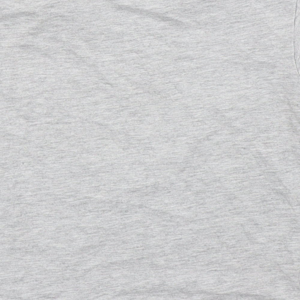 Matalan Baby Grey  Cotton Basic T-Shirt Size 12-18 Months Round Neck Pullover