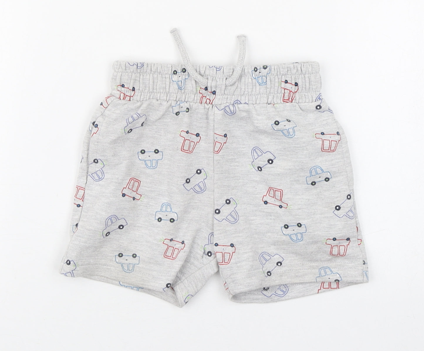 Dunnes Stores Boys Grey Geometric Cotton Jogger Trousers Size 12-18 Months