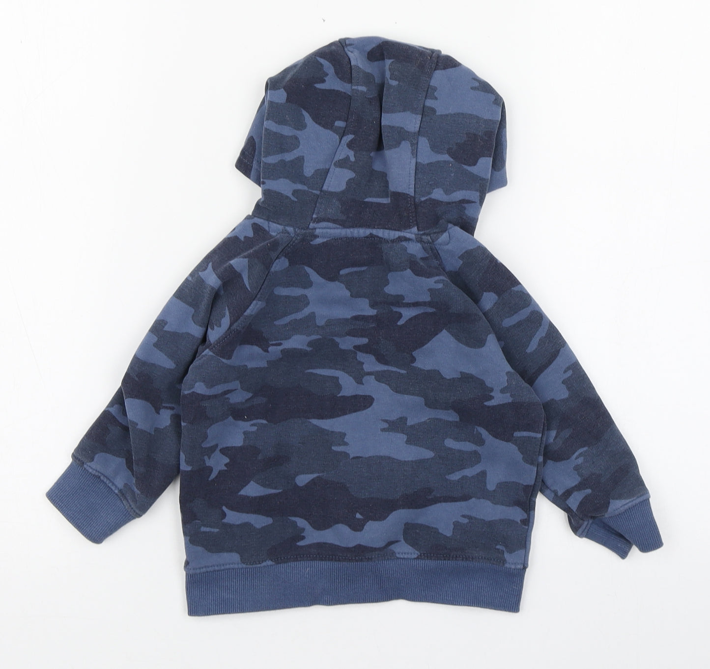 M&Co Boys Blue Camouflage Cotton Pullover Jumper Size 18-24 Months  Pullover