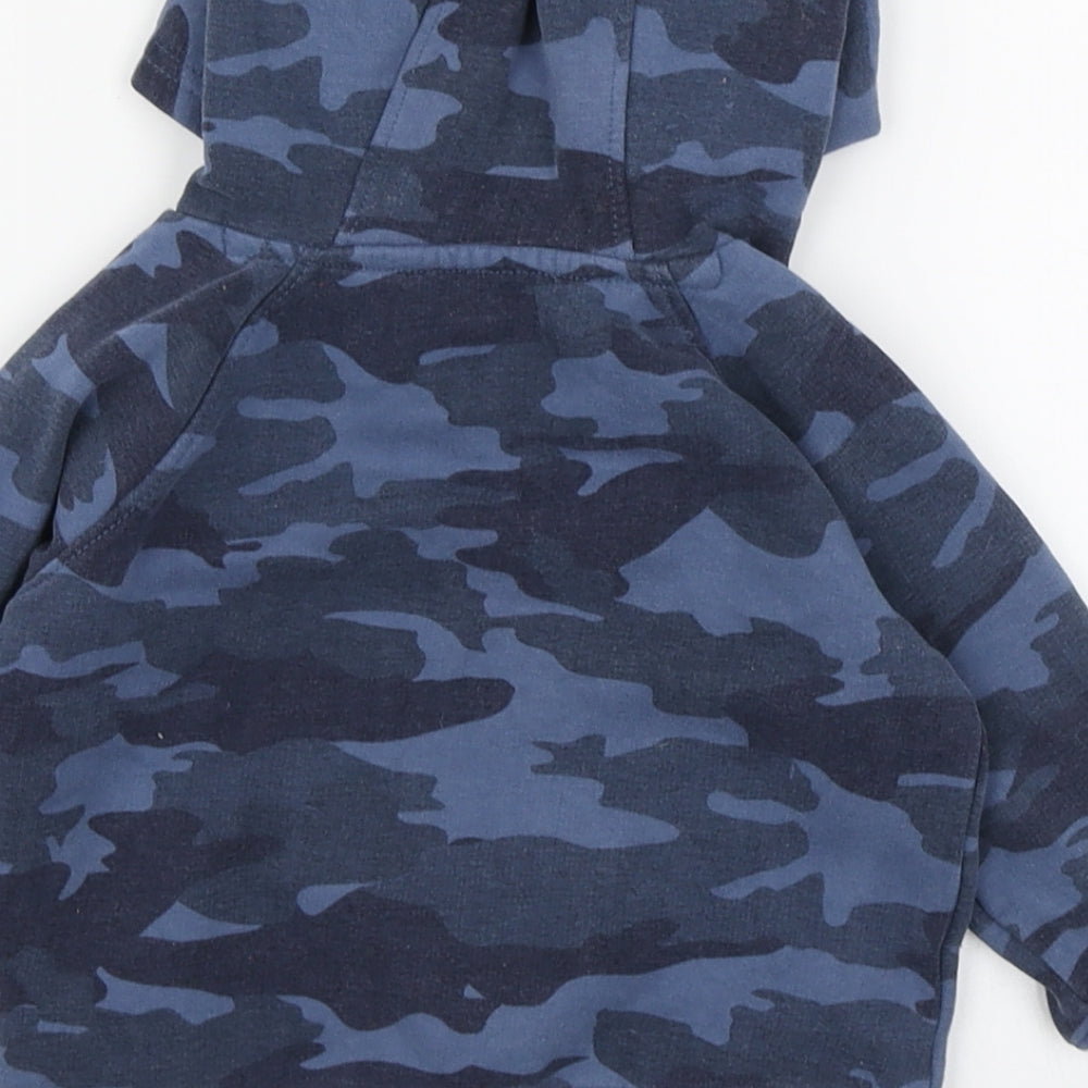 M&Co Boys Blue Camouflage Cotton Pullover Jumper Size 18-24 Months  Pullover