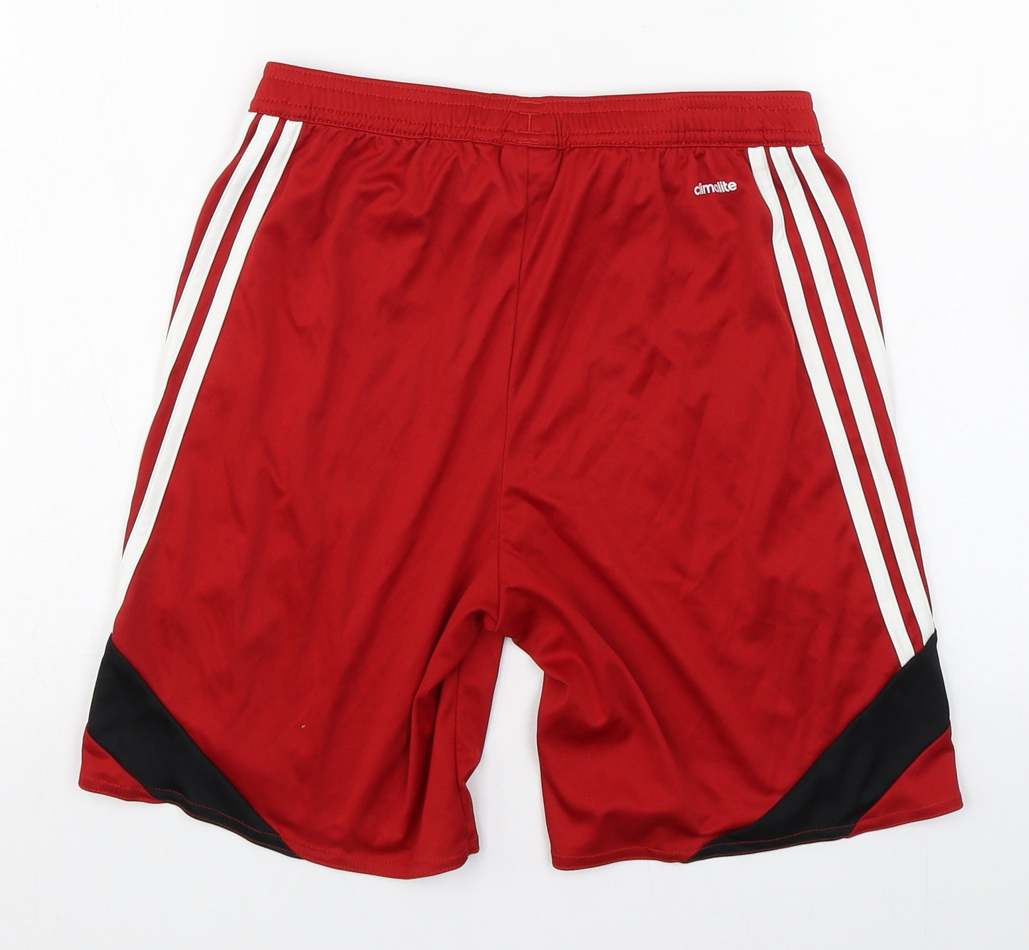 adidas Boys Red  Polyester Sweat Shorts Size 14 Years  Regular