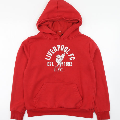 Liverpool FC Boys Red  Cotton Pullover Hoodie Size 13-14 Years  Pullover