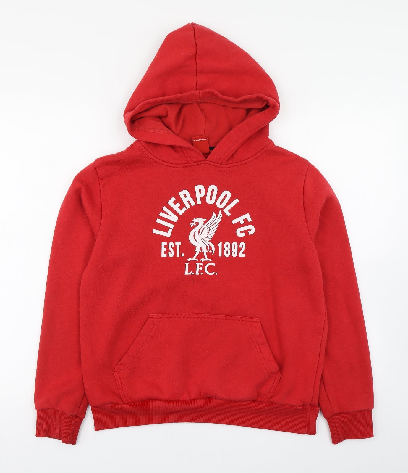 Liverpool FC Boys Red  Cotton Pullover Hoodie Size 13-14 Years  Pullover