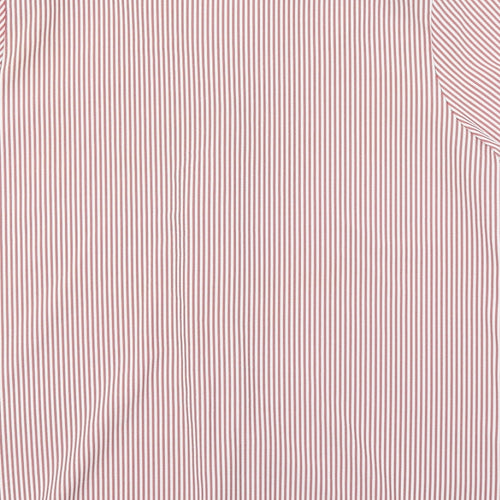 Boldgreen Womens Pink Striped Cotton Basic Button-Up Size L Collared