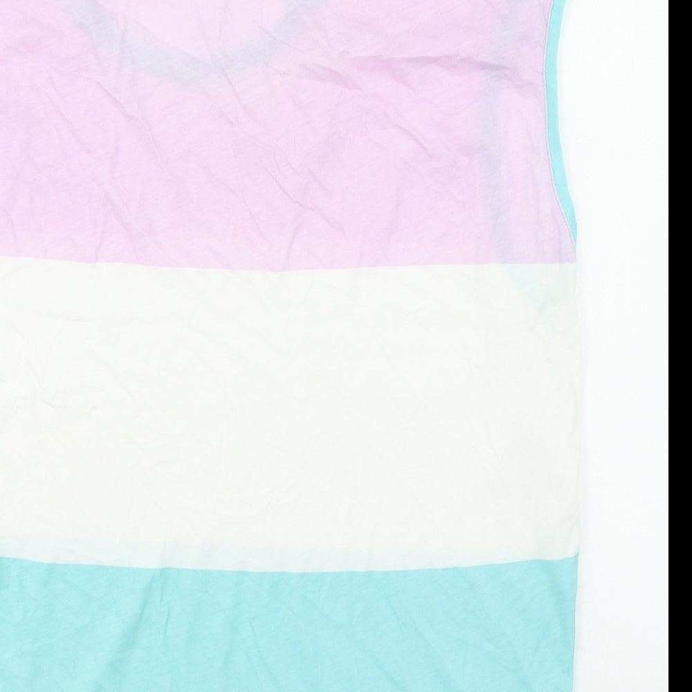 Superdry Mens Multicoloured Striped Cotton  T-Shirt Size M Round Neck