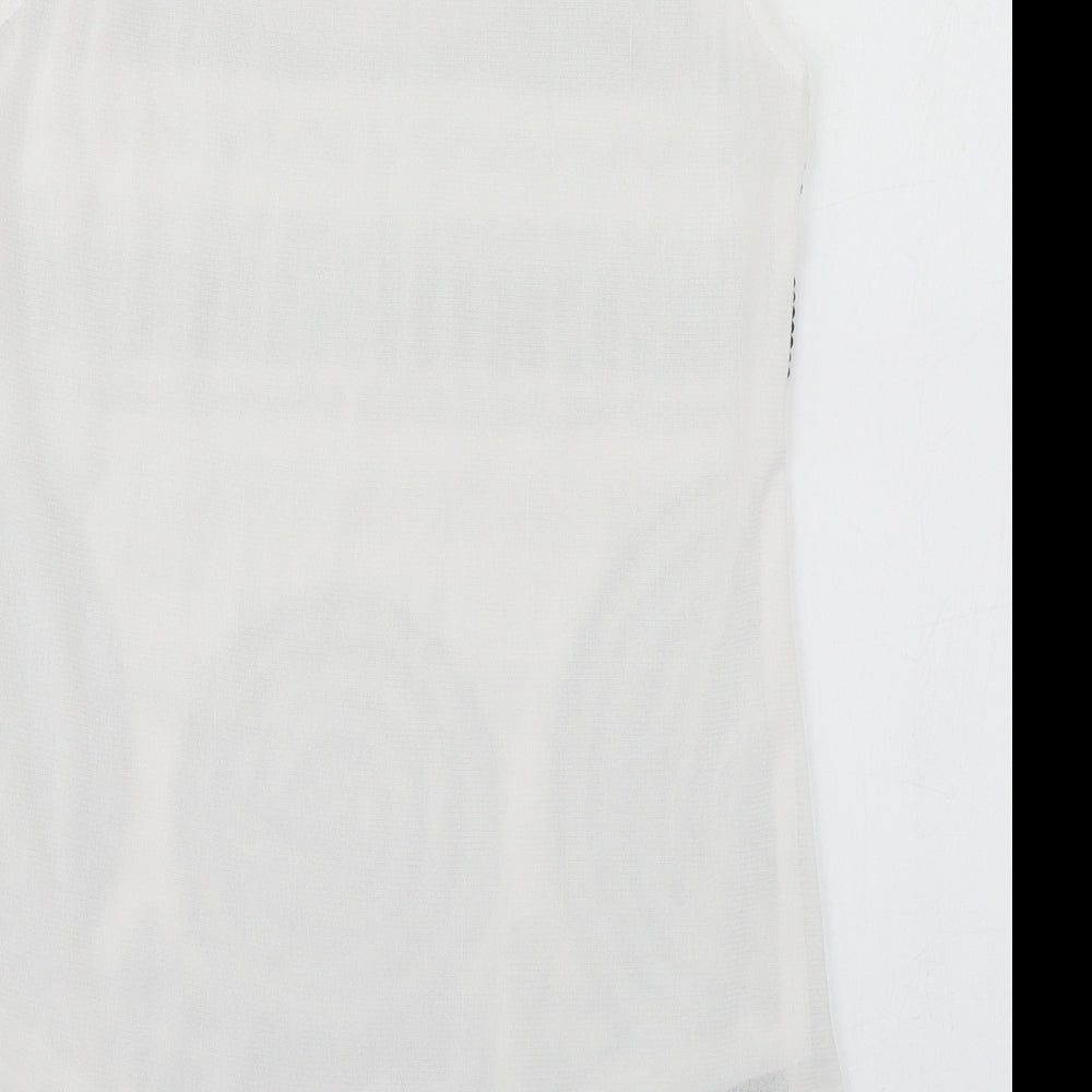 Caroline Morgan Womens White  Polyester Basic Tank Size 8 Scoop Neck