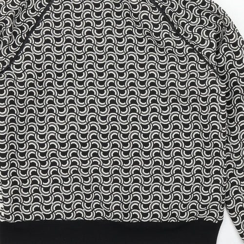 Misguided Womens Black Geometric  Jacket  Size 10  Zip
