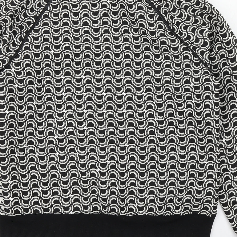 Misguided Womens Black Geometric  Jacket  Size 10  Zip