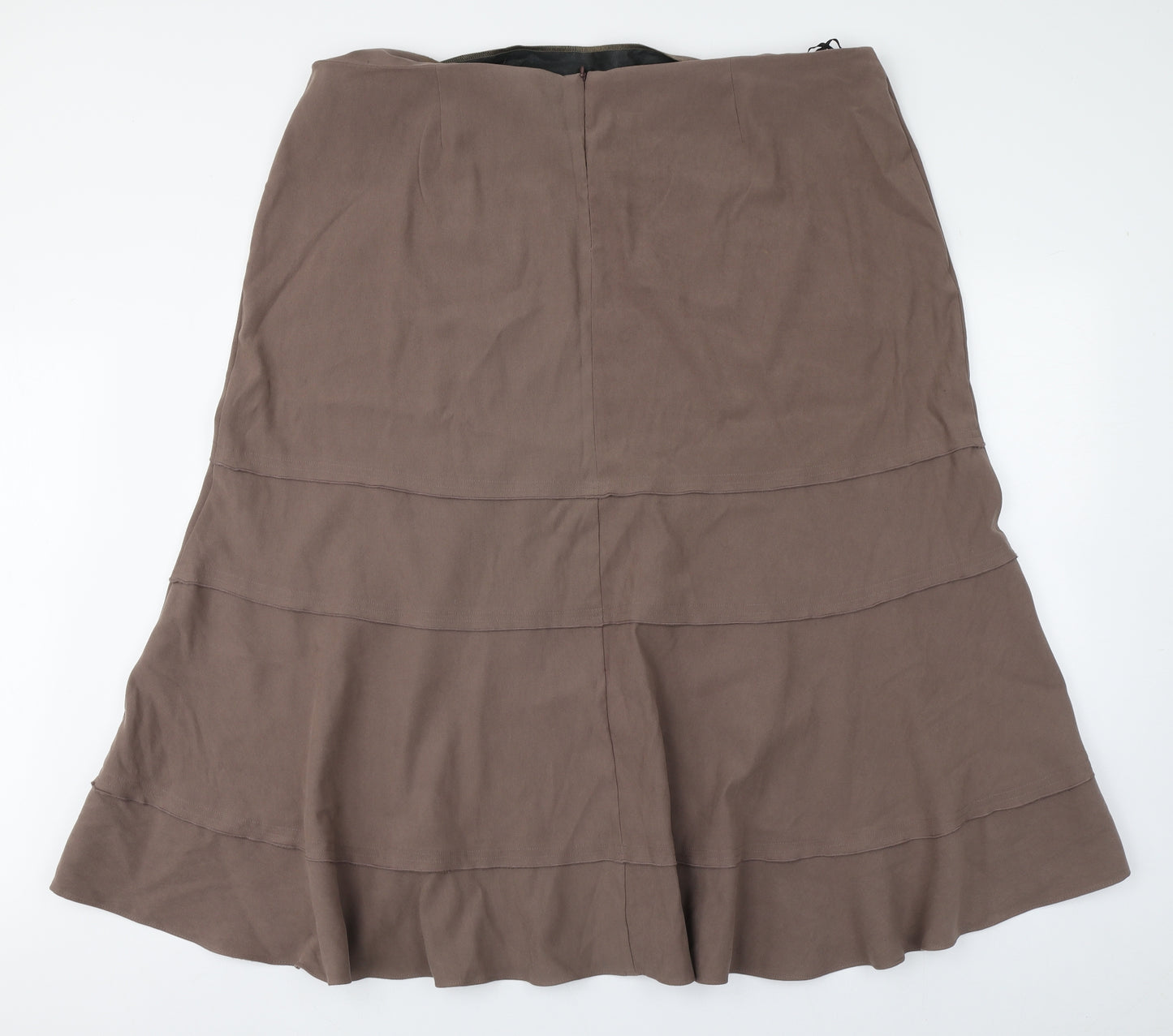 Highly Confidential Womens Brown  Polyester Peasant Skirt Size 24   Zip