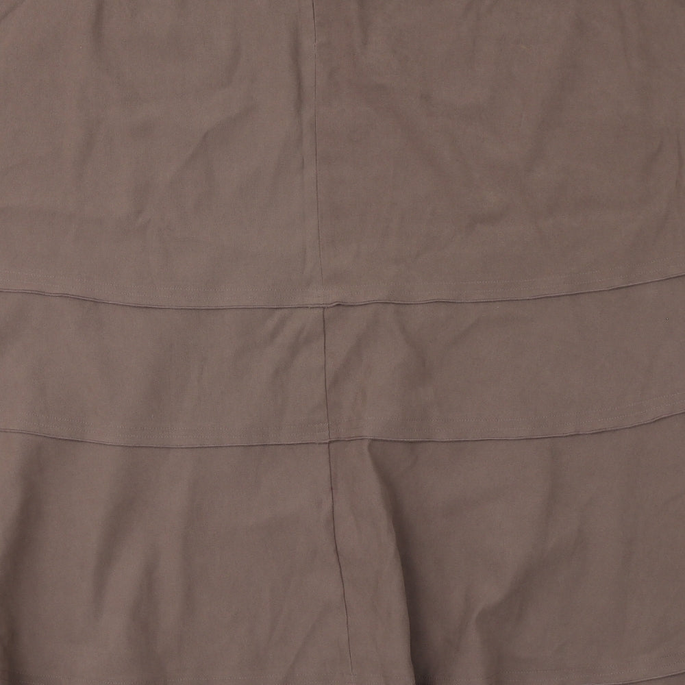Highly Confidential Womens Brown  Polyester Peasant Skirt Size 24   Zip