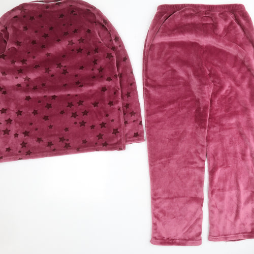 Damart Womens Purple Solid Polyester Top Pyjama Set Size M