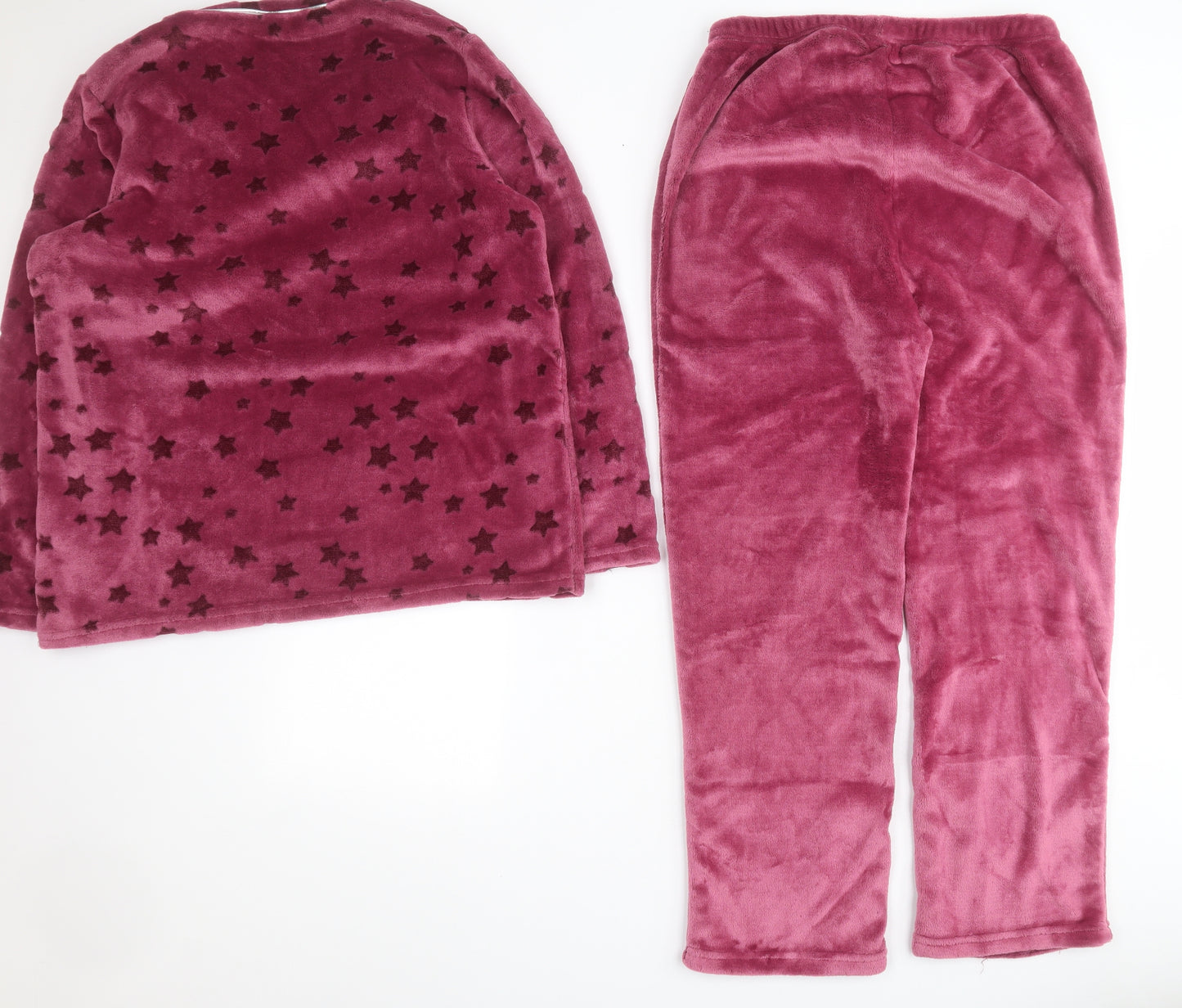 Damart Womens Purple Solid Polyester Top Pyjama Set Size M