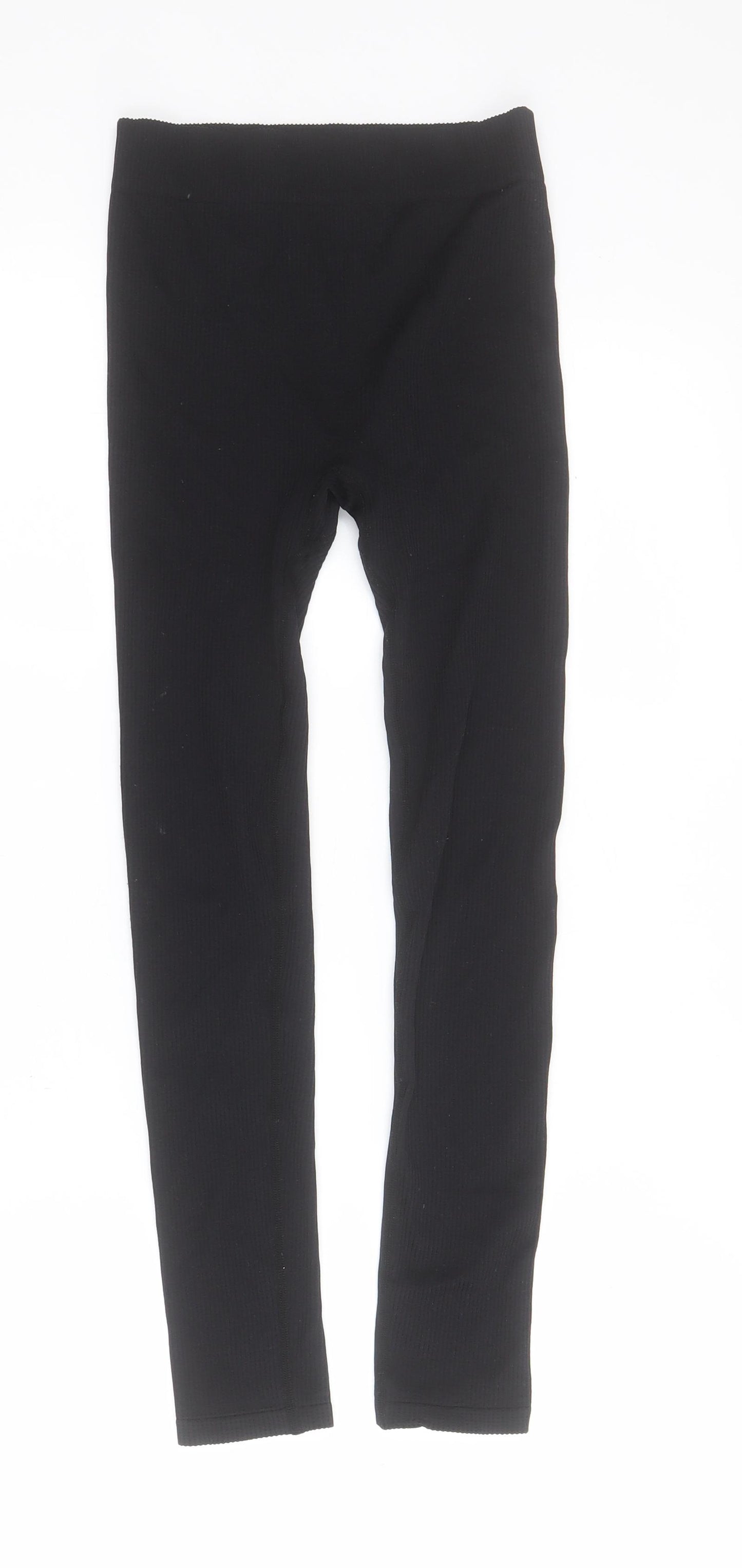 Dunnes Womens Black  Nylon Cropped Leggings Size XS L24 in Regular Pullover - Ribbed