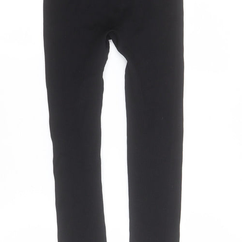 Dunnes Womens Black  Nylon Cropped Leggings Size XS L24 in Regular Pullover - Ribbed