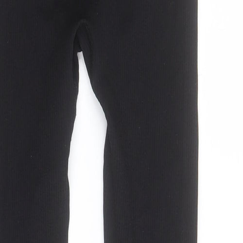 Dunnes Womens Black  Nylon Cropped Leggings Size XS L24 in Regular Pullover - Ribbed