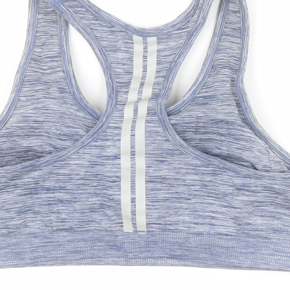 New Balance Womens Blue  Nylon Cropped Tank Size XL Round Neck Pullover
