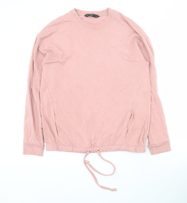 F&F Womens Pink  Viscose Pullover Sweatshirt Size 6  Pullover