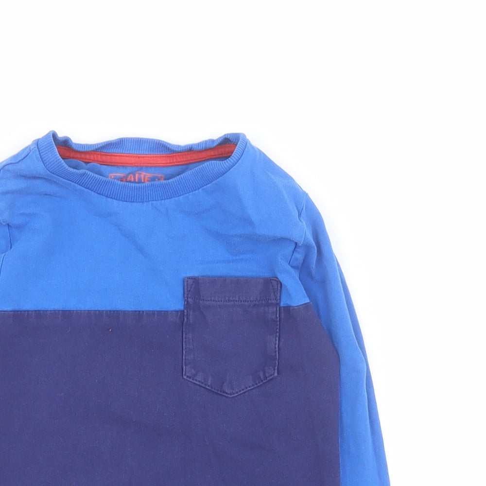 F&F Boys Blue  100% Cotton Pullover T-Shirt Size 2-3 Years Crew Neck Pullover