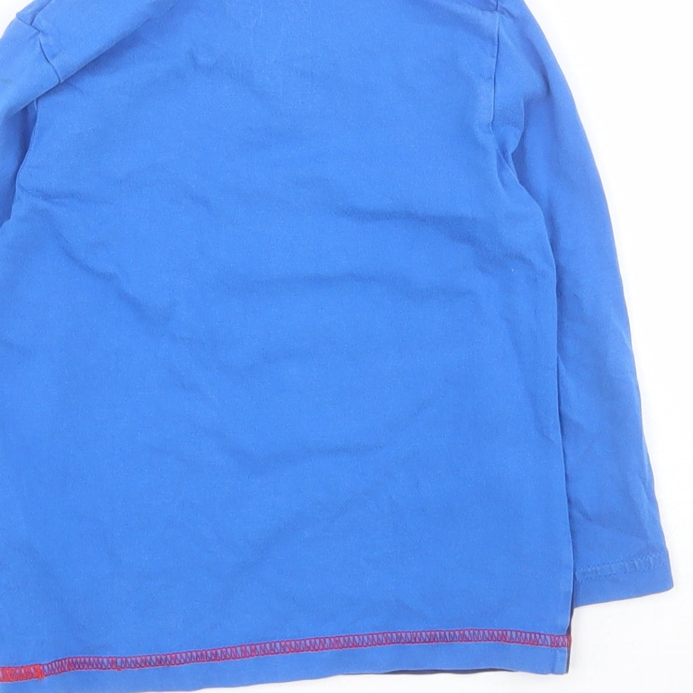 F&F Boys Blue  100% Cotton Pullover T-Shirt Size 2-3 Years Crew Neck Pullover