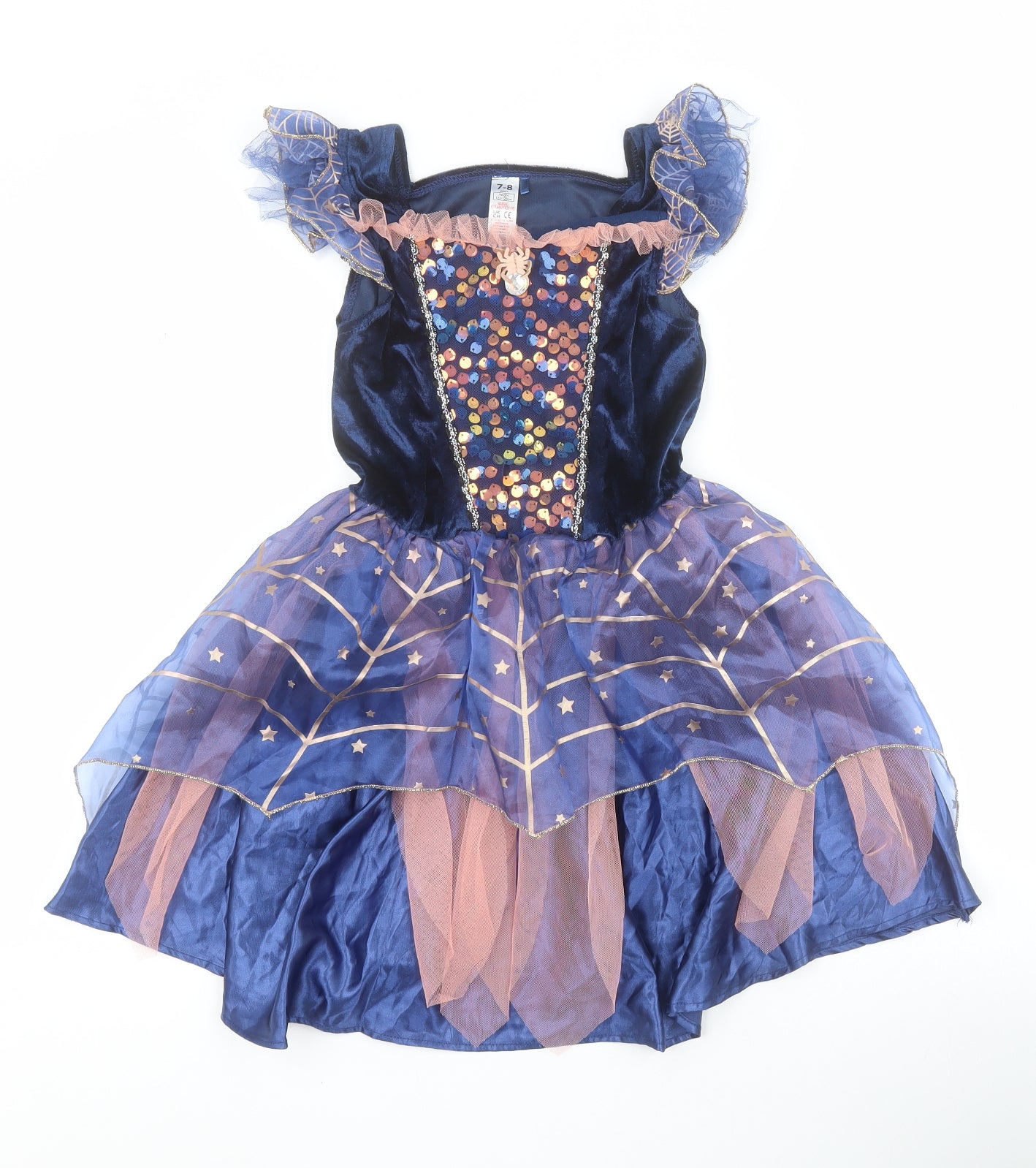 George Womens Blue  Polyester Fit & Flare    Square Neck Pullover - Fancy dress